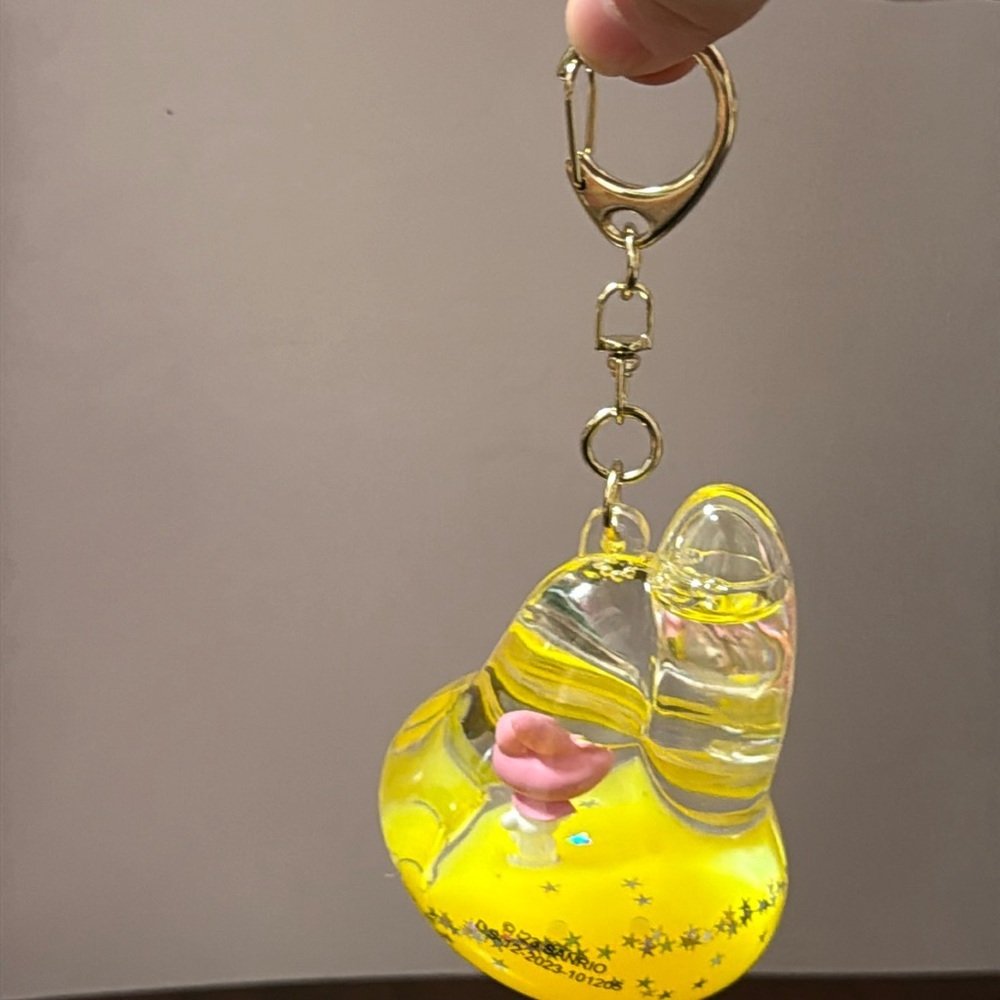 Hello Kitty & Friends Sanrio My Melody Glass Keychain Yellow Cute Tsunameez - Picture 4 of 9
